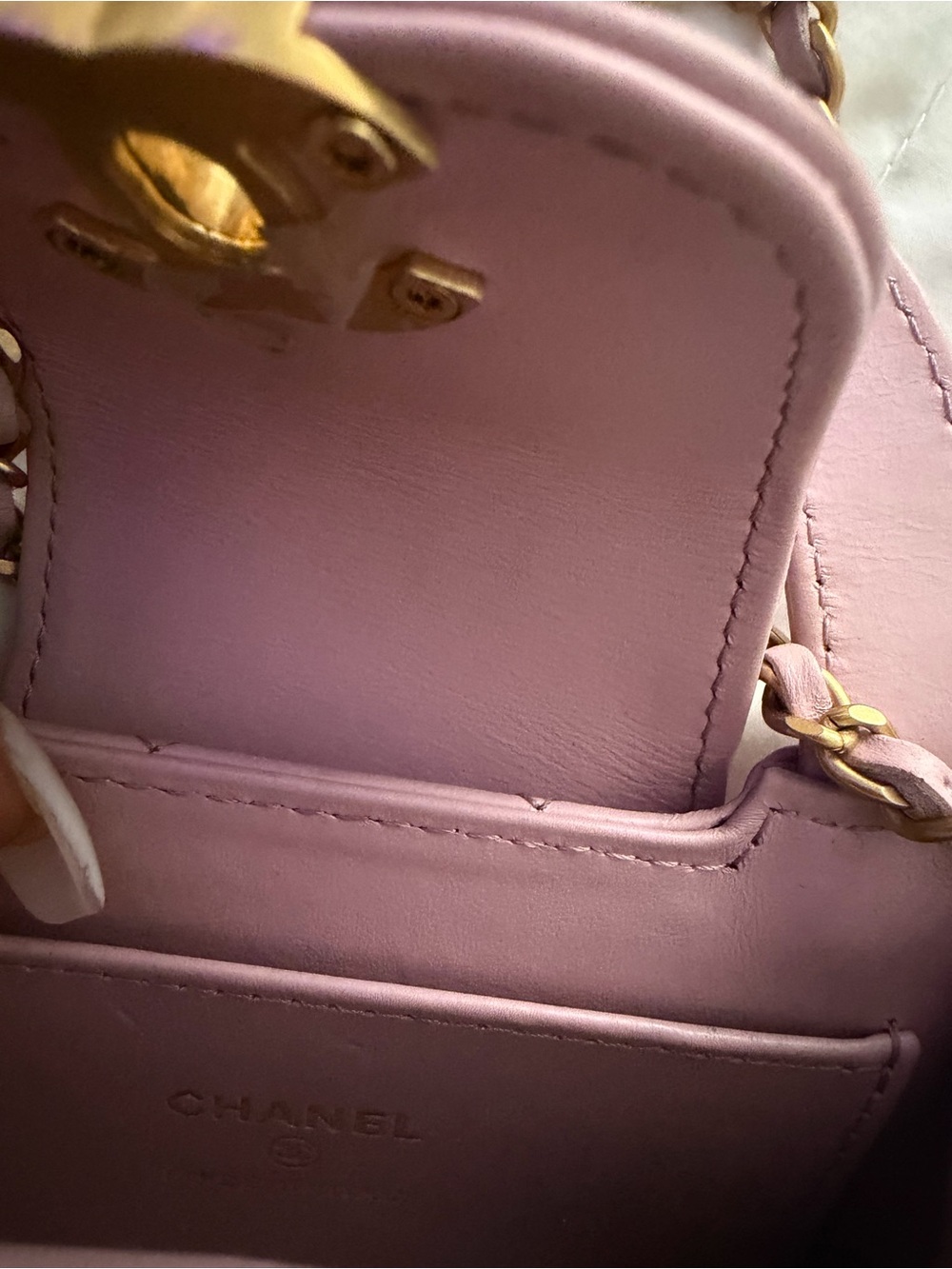 CHANEL Lavender Quilted Mini Top-Handle Crossbody Bag - Picture 7 of 8